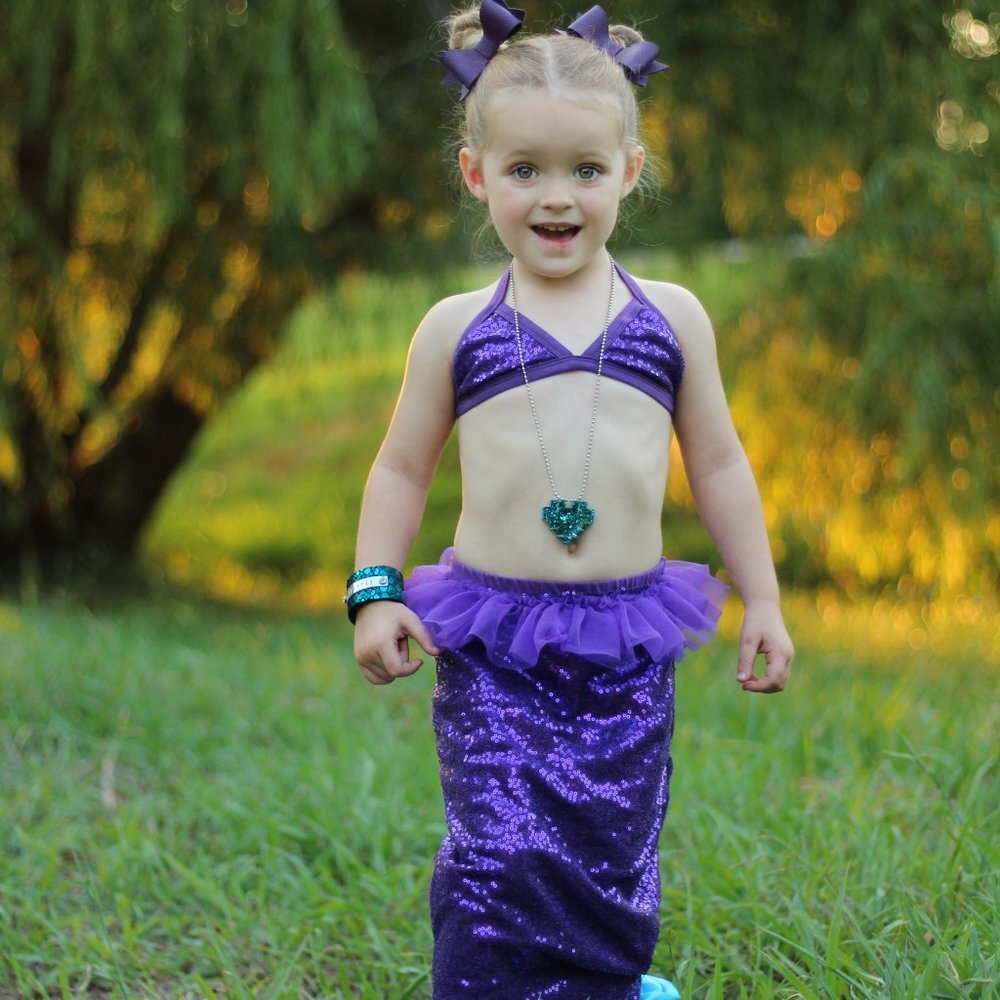 Custom Bundle Mermaid Costume For Toddler Girls - Picture 6 of 9